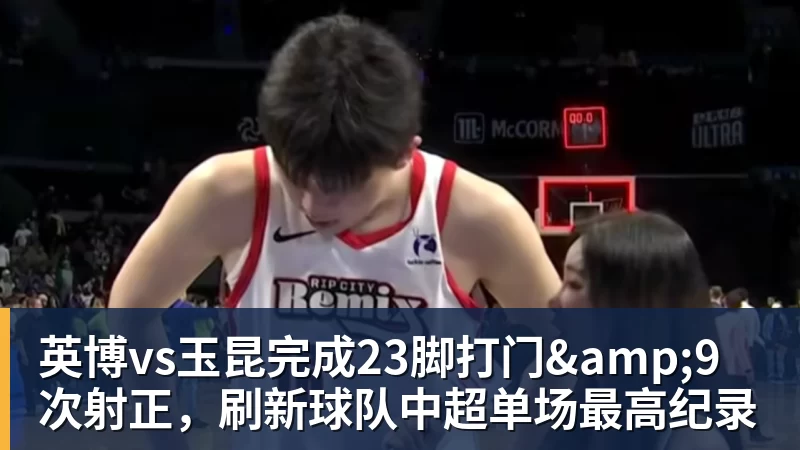 完美体育英博vs玉昆完成23脚打门&9次射正,刷新球队中超单场最高纪录